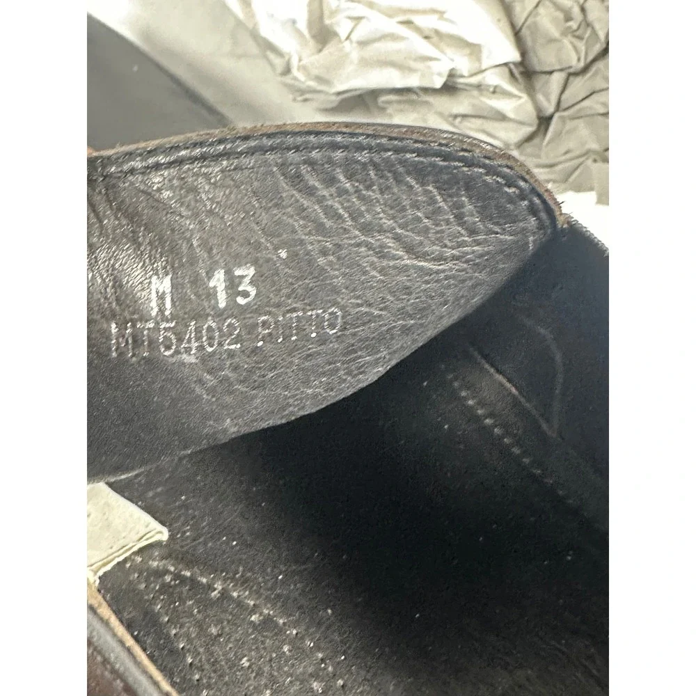 Bruno Magli Pitto Mens 13M Black Leather SlipOn Loafers Dress Shoes MT5402 Italy